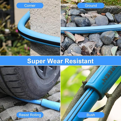 Garden Hose 5/8" x100FT,Heavy Duty 450B.P Water Hose Lawn & Garden Watering Equipment 3/4" Solid Brass Fittings