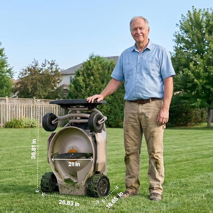Mowrator S1 2WD 18Ah Remote Control Lawn Mower, 45% (24°) Slope, Spring to Fall Yard Care, with Leaf Shredding Vacuum, 21" Width, 1.8–4.6" Cutting Height, Up to 1.12 Acres