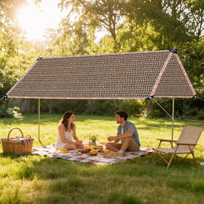 6 x 12 FT 90% Sun Shade Cloth Outdoor Patio Mocha Pergola Shades Cover Privacy Screen UV Block Porch Screens Canopy for Patio Outside Outdoor