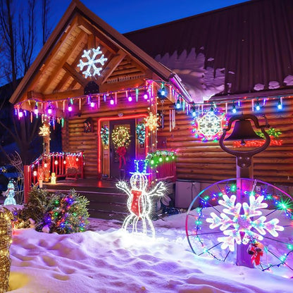 Larkvue 96FT(2X48FT) RGBW Outdoor String Lights with Remote, Patio Lights with 30+3 Vintage S14 Dimmable Waterproof Bulbs for Xmas Bistro Cafe Outside