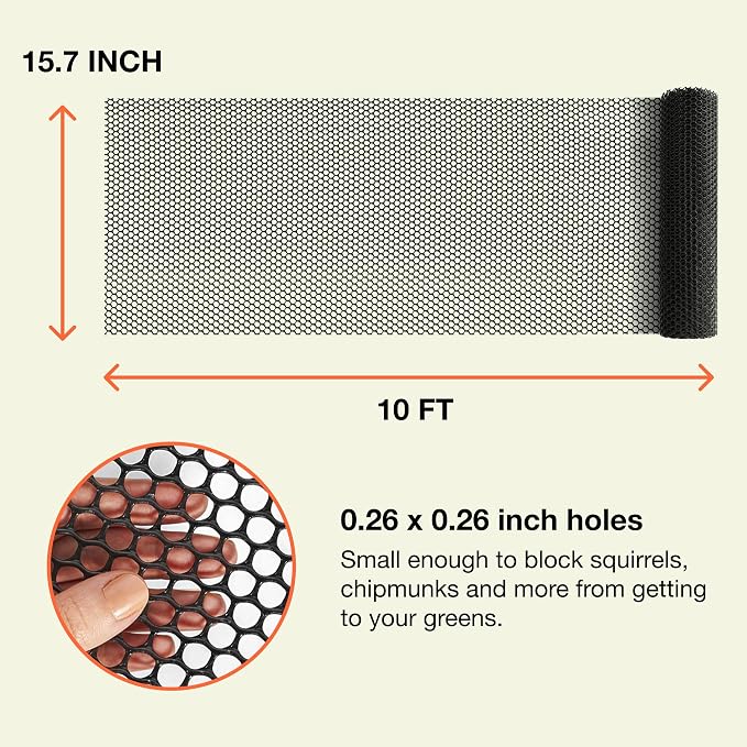 Maporch Plastic Chicken Wire Fencing for Pet Protection - 15.7" x 10ft, HDPE Hunter Green Chicken Wire - Garden Fence Animal Barrier for Dogs, Cats and Rabbits (2-Pack) | 15.7" x 10ft - HDPE Home and Garden Netting - UV Resistant - Customizable Balcony...
