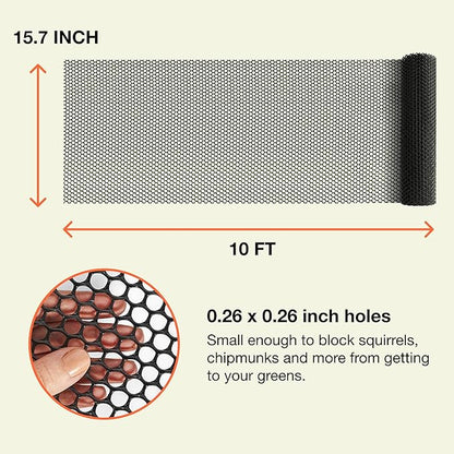 Maporch Plastic Chicken Wire Fencing for Pet Protection - 15.7" x 10ft, HDPE Green Chicken Wire - Garden Fence Animal Barrier for Dogs, Cats and Rabbits (1-Pack) | 15.7" x 10ft - HDPE Home and Garden Netting - UV Resistant - Customizable Balcony Barrie...