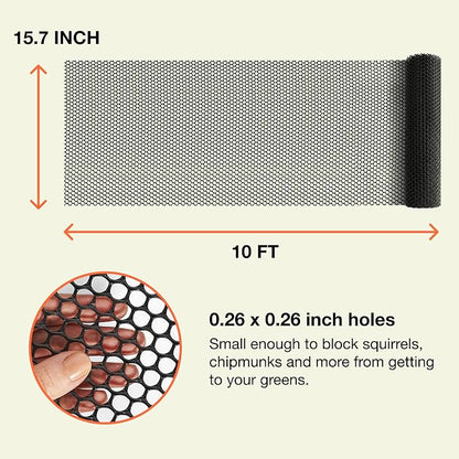 Maporch Plastic Chicken Wire Fencing for Pet Protection - 15.7" x 10ft, HDPE Hunter Green Chicken Wire - Garden Fence Animal Barrier for Dogs, Cats and Rabbits (1-Pack) | 15.7" x 10ft - HDPE Home and Garden Netting - UV Resistant - Customizable Balcony...
