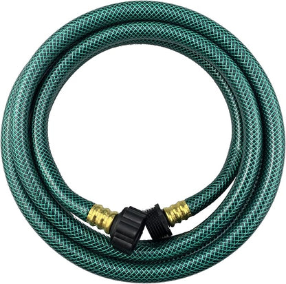 Darnassus PVC Garden Hose 1/2 Inch, 10 FT Flexible Water Hose Green with Male and Female Plastic Fittings - No Leaking and Lightweight for Household Outdoors Lawns Patio