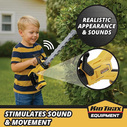 Kid Trax Hedge Trimmer Construction Toys - Outdoor Toys, Gardening Tools, Tools for Kid, Hedge Trimmer Cordless, Kids Toy, Pretend Play, Realistic Appearance & Sounds, Girl and Boy Toy Age 3+