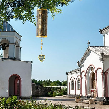 Wind Chimes for Outside Deep Tone - Faith-Inspired Windbell Resonance Serenity Bell, 17" Outdoor Windchimes for Home Garden Church Decor, Christian Easter Baptism Memorial Gift