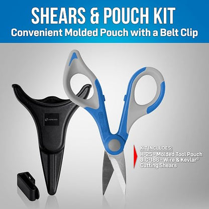Jonard Tools TK-325 Kevlar Cutting Shears & Molded Pouch with Belt Clip