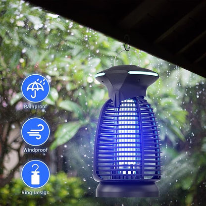 Bug Zapper Outdoor for Mosquito Flies - Waterproof Insect Killer Trap Lamp Electric 4200V Powerful Bug Zappers Indoor with LED Light for Patio Porch Garage Backyard & Home