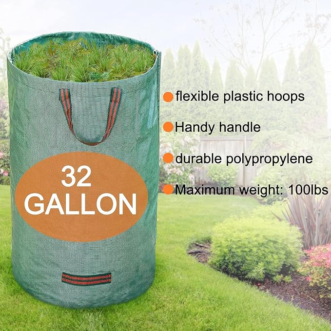 Weed Puller Tool Stand-Up - 40" Long Handle Weed Picker with Leaf Bag, 4 Claws Stainless Steel & Foldable Foot Board, Easy Weeding Removal, No Bending