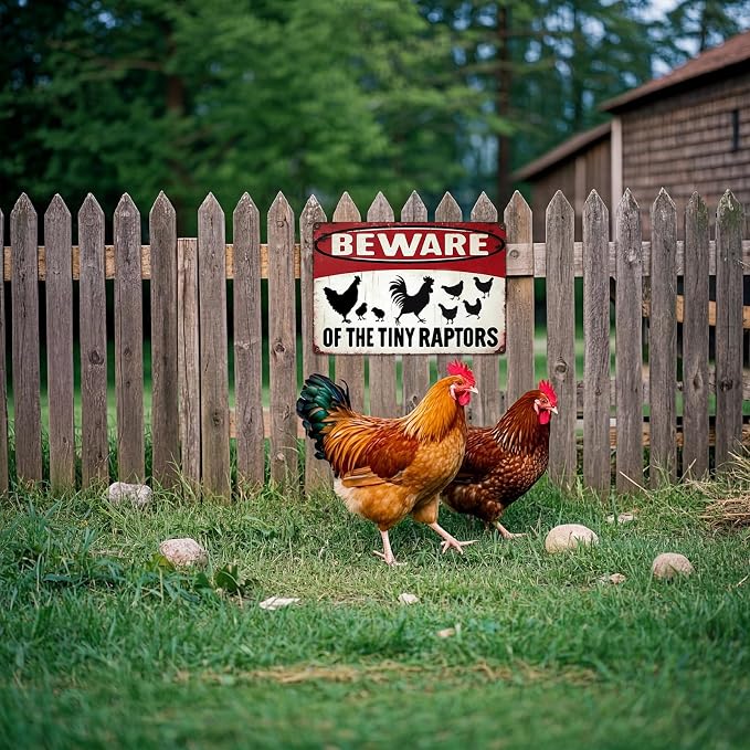 Vintage Metal Signs Chicken Coop Signs for Farm Yard Decor, Farm Tin Signs for Home Kitchen Outdoor Decor