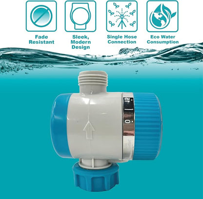 Gilmour Single Outlet Mechanical Water Timer for Garden Hose, Irrigation Timer for Sprinklers and Drip Lines, Blue