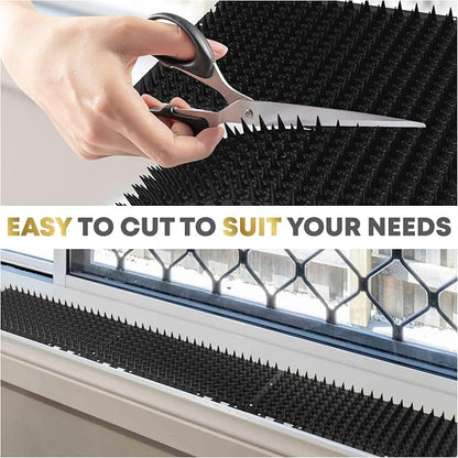Petfolio 12 Pack Black Cat Spike Mat - 16" x 13" Scat Mat for Cats with 1" Spike is A Perfect Pet Deterrent for Indoor & Outdoor Cat Repellent to Deter Feral Cats & Dogs