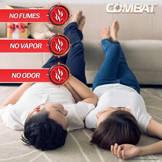 Combat Roach Killing Bait Stations for Small and Large Roaches, 6 Count (Pack of 1) Child-Resistant, Hydramethylnon Cockroach Killer & Nest Destroyer, No Vapor, Fumes or Odor, Mess-Free
