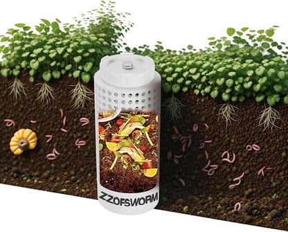 Inground Worm Farm Composter | Underground bin with locking lid, 360° airflow, odor-free, turns food waste into fertilizer for garden beds
