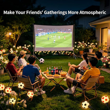 ASMAD Solar Lights Outdoor Waterproof 8 Pack, FIFA World Cup 2026 Outdoor Lights, Soccer Ball Light, World Cup Decorations for Patio Garden Outdoor Decor, Gifts for Women, Gifts for Men