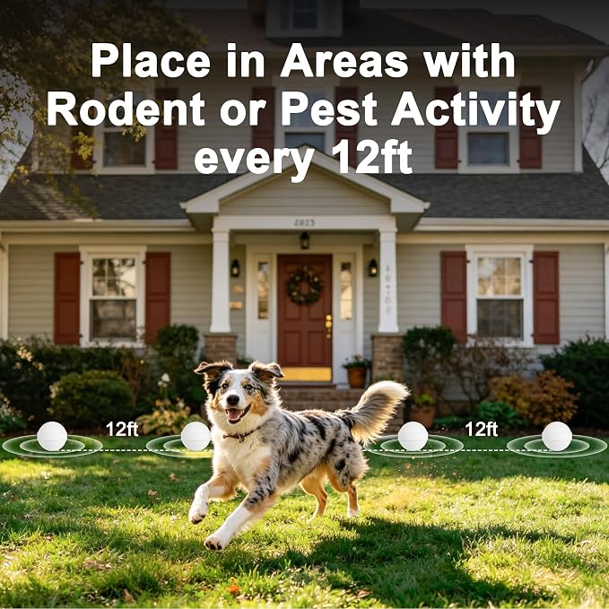 24Pack Skunk & Raccoon Repellent Outdoor - Natural Animal Deterrent for Yard, Garden, Trash Cans, Attic, Patio, Garage, Long Lasting Outdoor Repellent