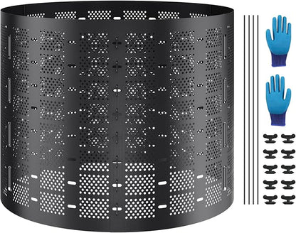VEVOR Compost Bin 220 Gallon, Outdoor Expandable Composter, Easy to Setup & Large Capacity Composting Bin, Fast Creation of Fertile Soil
