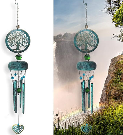 Wind Chimes, Tree of Life Deep Tone Wind Chimes for Outside, Memorial Gift for Mom/Grandma/Women, Windchimes Outdoor Clearance, Mother Garden/Patio/Yard Decor