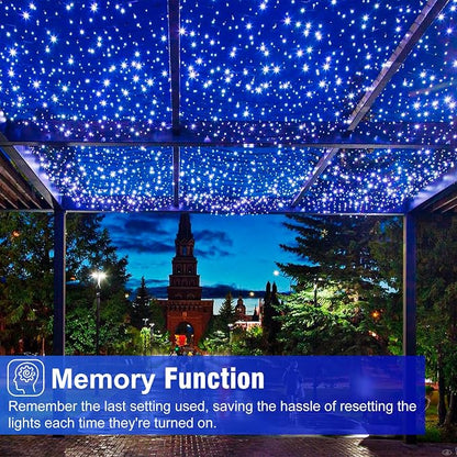 Blue Christmas Lights Outdoor, 100FT 300 LED Christmas Tree Lights Waterproof with 8 Modes, Plug in Connectable String Lights for Outside Indoor House Patio Yard Garden Holiday Decorations