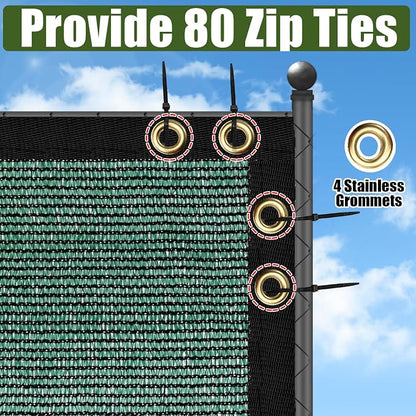 Green 4FT X 50FT Outdoor Privacy Screen Fence & Mesh Shade Net Cover, Ideal for Garden and Backyard - Enhances Privacy for Fencing & Chain Link, Perfect for Patio Privacy Wall, Slats，Freestanding
