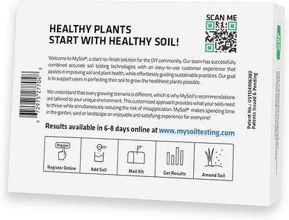 MySoil Soil Test Kit 4 Pack, Unlock Your Lawn & Garden Potential, Complete & Accurate Nutrient and pH Analysis with Recommendations Tailored to Your Soil and Plant Needs