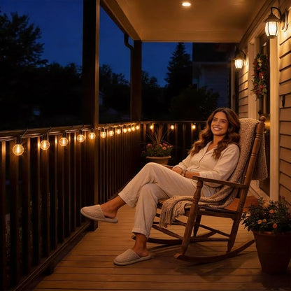 RTTY Outdoor String Lights 60 FT, Patio Lights with 32pcs Plastic G40 LED Bulbs,Shatterproof Waterproof Connectable Hanging for Porch Cafe Bistro Backyard Gazebo Balcony Deck Party