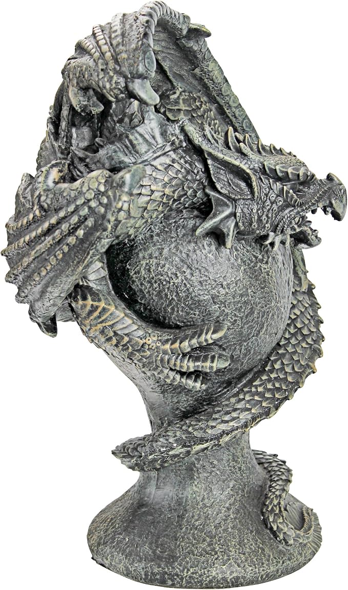 Design Toscano JE1121520 Mystic Dragon Avenger Statue,greystone