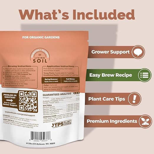Compost Tea Starter – Granular Microbial Blend for Faster Brewing, Stronger Microbes & Richer Compost, 6 oz