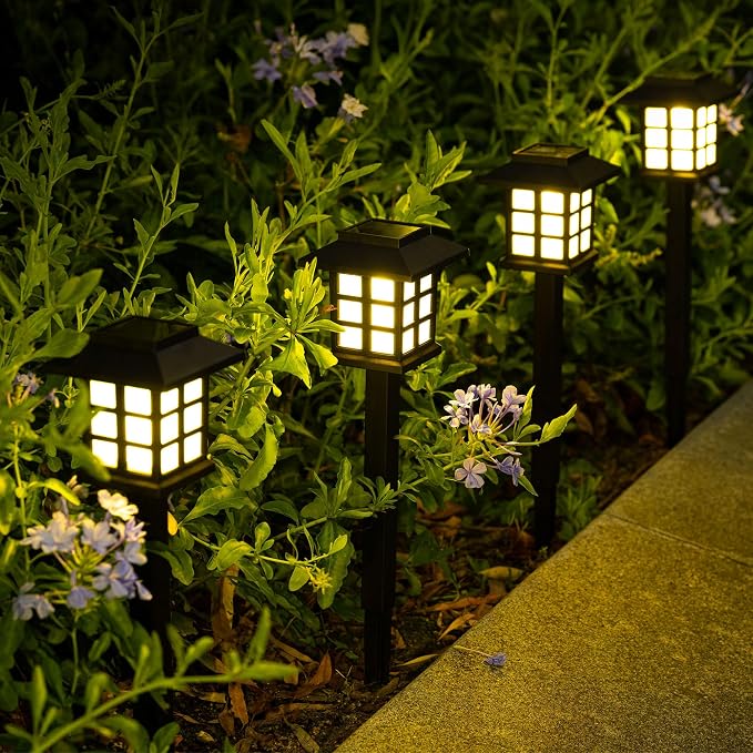 SOLPEX 16 Pack Solar Outdoor Lights, Path Lights, Walkway Lights Outdoor, Solar Garden Lights, Pathway Lights Waterproof for Garden, Yard, Landscape (Warm White)