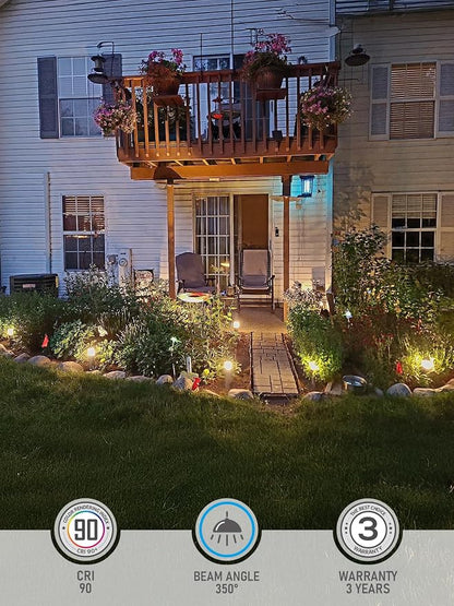 LEONLITE 4-Pack Low Voltage Landscape Pathway Lights, 3W, CRI90, 3000K | 12-24V AC/DC, Aluminum, ETL, Warm White, Low Voltage LED Bollard Path Lights, for Walkway Yard Garden