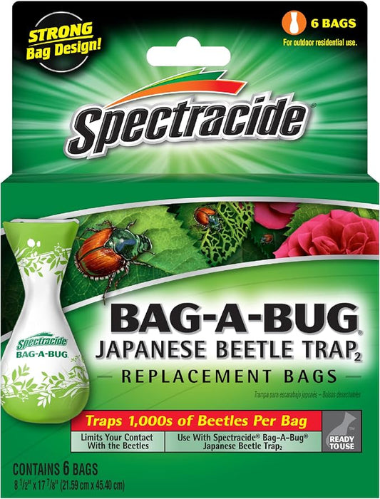 SpectracideBug Japanese Beetle Trap Disposable Bags, 6 Count (Pack of 12)