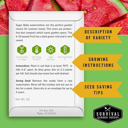 Vegetable Garden Starter Kit for Planting | 20 Heirloom Non-GMO Varieties for Beginner Victory Gardens, Start Growing Indoors or Outdoors - Survival Garden Seeds