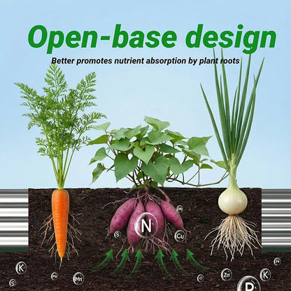 2PCS 6x3x1 FT Rectangle Metal Raised Garden Bed Kit, 0.5mm Thickened Silver Color-Coated Galvanized Steel Outdoor Planter Box, Elevated Metal Raised Planters for Flowers, Vegetables, Fruits, Herbs