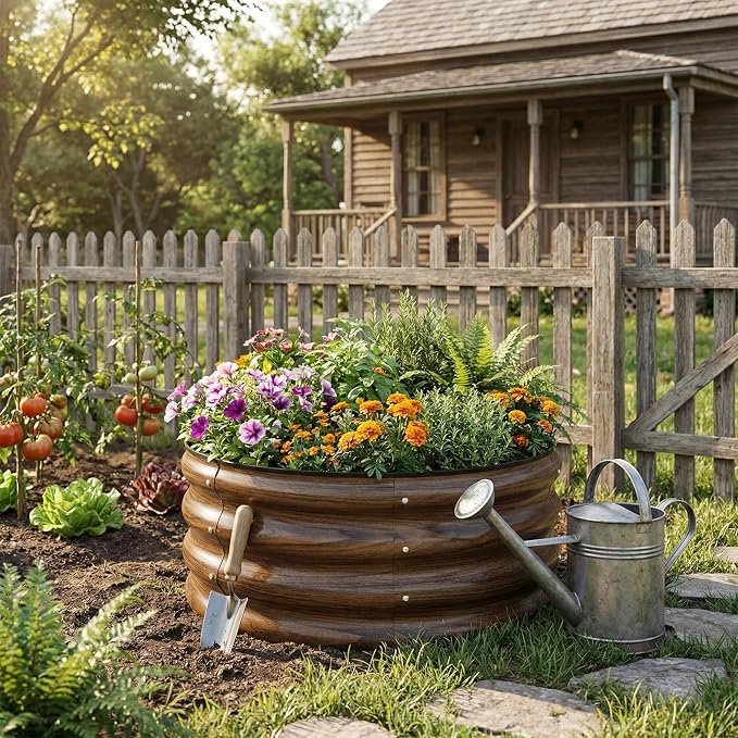 SnugNiture 3-Pack Galvanized Steel Raised Garden Bed Kit - 4x2x1 ft & 2x2x1 ft Metal Planter Boxes for Vegetables, Flowers, Herbs | Easy Assembly, Open Bottom Design