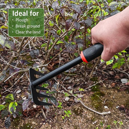 Weed Rake, Small Garden Weeder Rake, Gardening Weeding Tool for Rake for Leaves for Vegetable Gardening Backyard Farm Planting