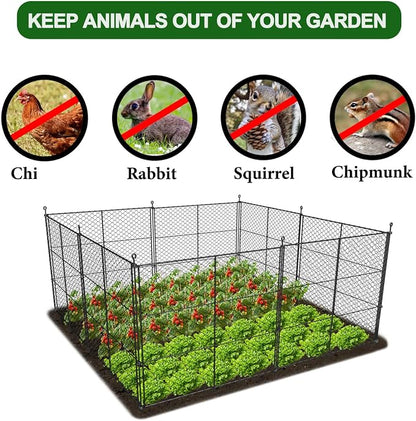 8 Panels Chicken Wire Plant Protectors, 19ft(L) x 24in(H) Plant Protectors from Animals, Raised Garden Bed Fencing, Garden Protection Bunny Barricades from Chicken Squirrels for Vegetables