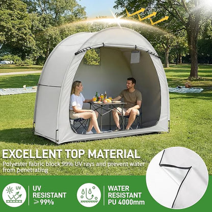 Outvita Outdoor Portable Bicycle Storage Sheds for 2-3 Bikes Camping | 210D Oxford Fabric PU 4000 Waterproof Storage Cover Shelter for Motorcycle Garden Tools Toys Lawn Mower