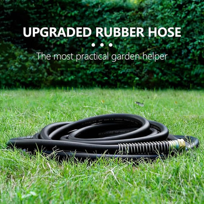 5/8" x 200ft Garden Hose, -40℉ To 190℉ Hot/Cold, Heavy Duty,Flexible, 300psi Working, 1000psi Burst, 3/4" Brass Fittings with Hose Protector Coil Spring for Outdoor,Yard, Farm