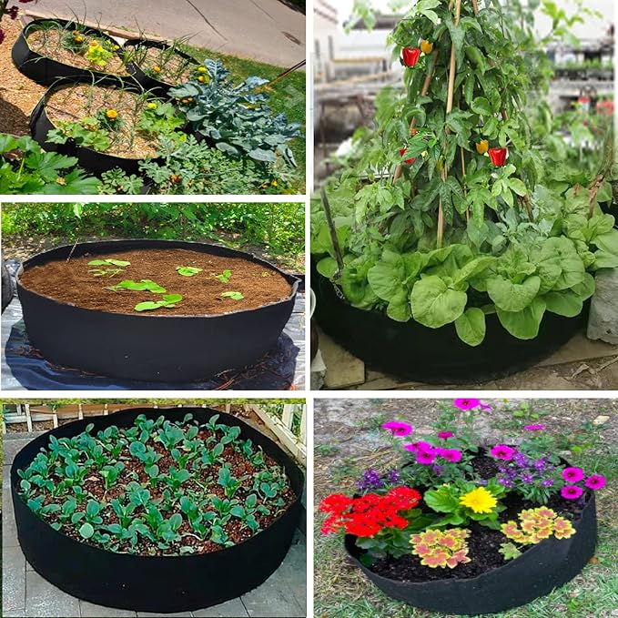 ZtohPyo 2-Pack 50 Gallon Plant Grow Bags, Large Fabric Raised Garden Bed with Handles,Durable Garden Beds Planters Aeration Gardening Container to Grow Vegetables for Outdoor Plants