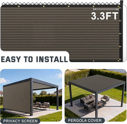 90% Sun Shade Cloth, Kesfitt 10x12FT Garden Shade Cover with Reinforced Grommets, Mesh Tarp Sun Privacy Screen for Greenhouse, Plant, Pergola, and Backyard Patio Sunshade