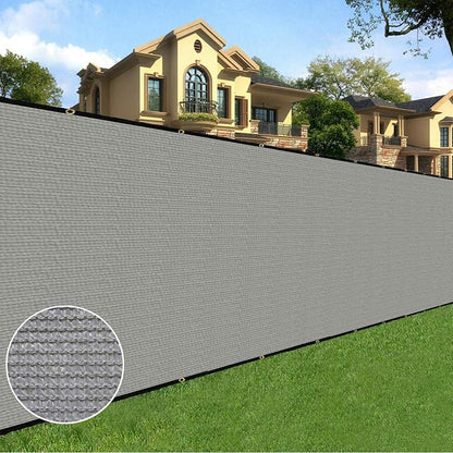 Sunnyglade 4 feet x 50 feet Privacy Screen Fence Heavy Duty Fencing Mesh Shade Net Cover for Wall Garden Yard Backyard (Grey, 4 ft X 50 ft)