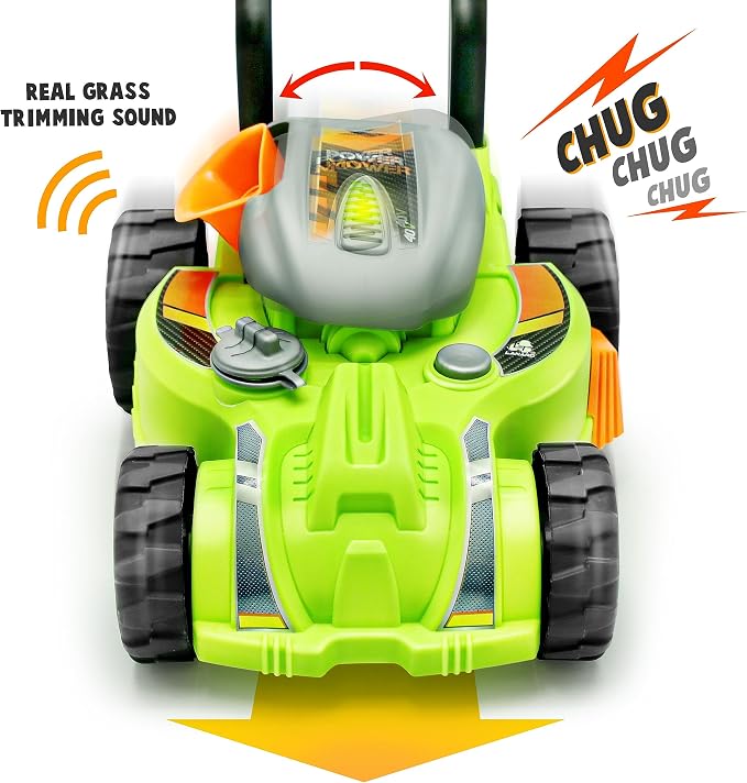 Lanard 53006 Lanard Tuff Tools Light & Sound Power Mower Toy, Color May Vary