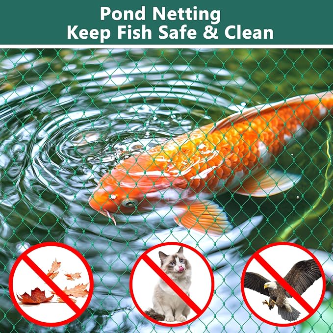 Bird Netting for Chicken Coop, Poultry Netting Over Chicken Run & Chicken Pen, Heavy Duty Nylon Nettings Reusable, UV-Resistant, Garden Netting Aviary Net Fruit Tree Nettings