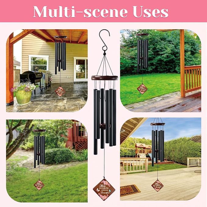 36" Memorial Wind Chimes Sympathy Gift - Cardinal Windchimes in Loving Memory of Loved One, Memorial Cardinal Gifts for Loss of Mom/Dad, Bereavement,Condolence,Funeral Grieving