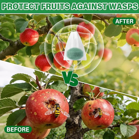 12 Pack Wasp and Bee Repellent, Natural Peppermint Oil Carpenter Bee Repellent for Yellow Jackets, Hornets, Mud Wasps Deterrent for Indoor Outdoor Patio Garden Porch, Pet and Human Safe, Dark Green