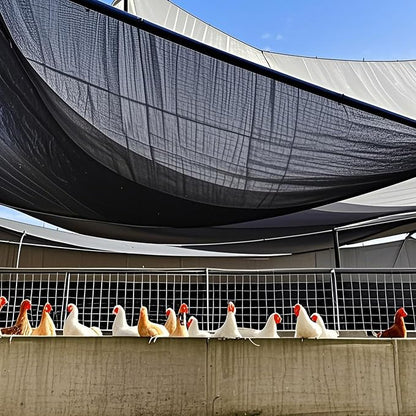 winemana Black Shade Cloth 90%, 30x50 FT Mesh Tarp - Garden Shade for Greenhouse, Patio, Vegetables, Plants Cover and Chicken Coops, Sunshade Net for Outdoor Protection with Reinforced Grommets