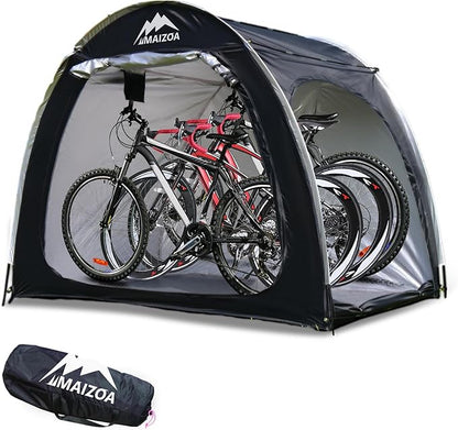 Bike Storage Shed Tent, 82*65*59 Inches, Outdoor Portable Storage Shelter for 4-5 Bicycles, 210D Oxford Fabric PU4000 Waterproof, Suitable for Storing Bicycles, Motorcycles and Various Tools