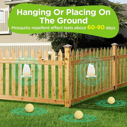 Mosquito Repellent, Mosquito Repellent Outdoor Patio Powerful, Mosquites Deterrent for Yard, Camping,Hiking, Picnicking Child&Pets Friendly
