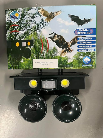 2026 Solar Ultrasonic Bird Repellent Devices Bird Deterrents for Outside IP65 Pigeon Repeller Outdoor Animal Repellent to Keep Woodpecker Pigeon Out of Balconies Patio Garden Farm