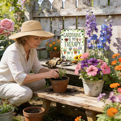 Garden Gifts For Women Vintage Gardening Signs For Outside Greenhouse Yard Backyard Patio Home Farmhouse Metal Garden Decor For Outdoor Funny Wall Art Plant Lovers Gifts For Women Wife Her Mom Grandma